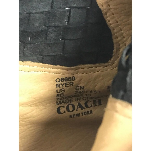 Coach Black Ankle Boots with Fringe Detail - Picture 8 of 11